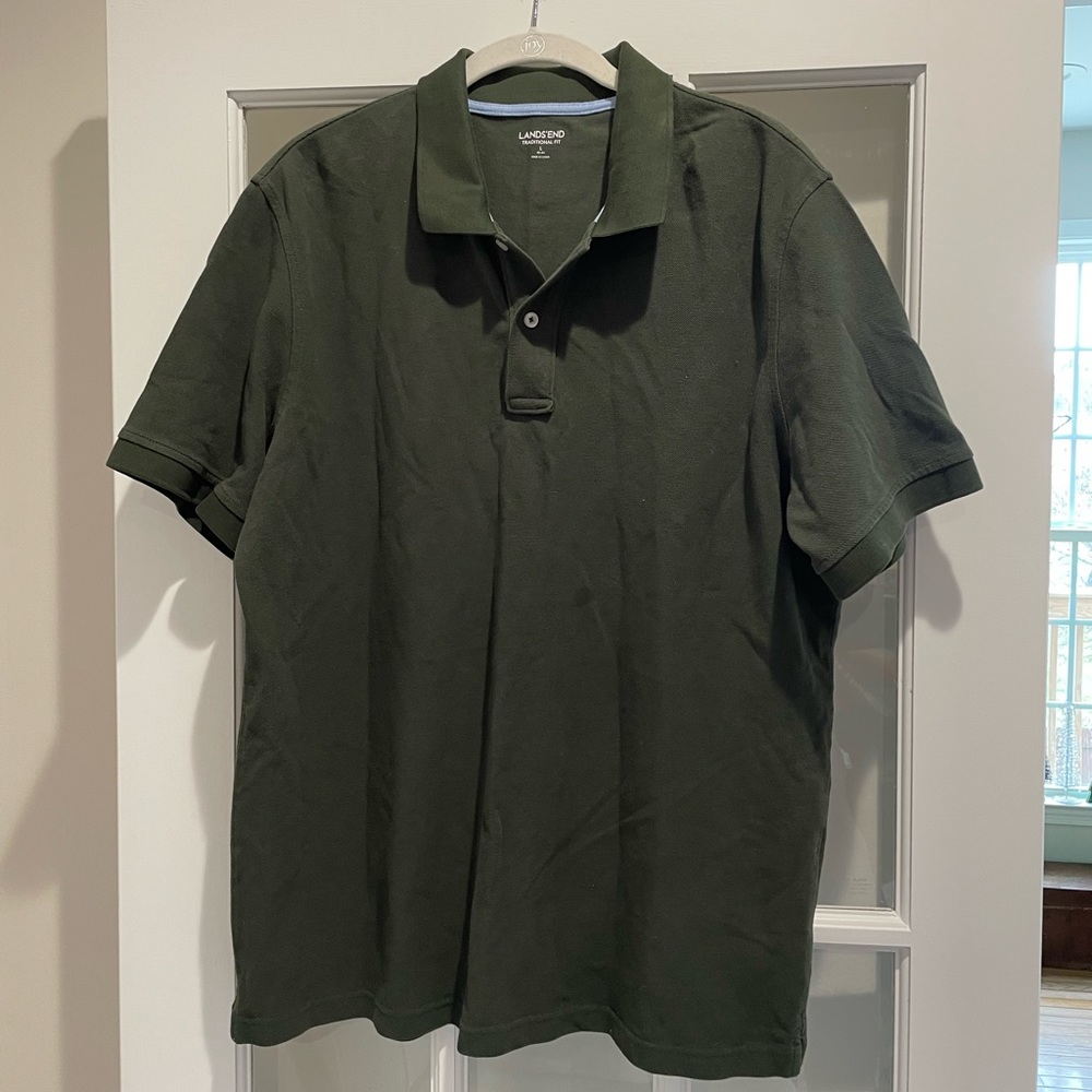 Lands End NWOT Mens Cotton Polo Sz Large